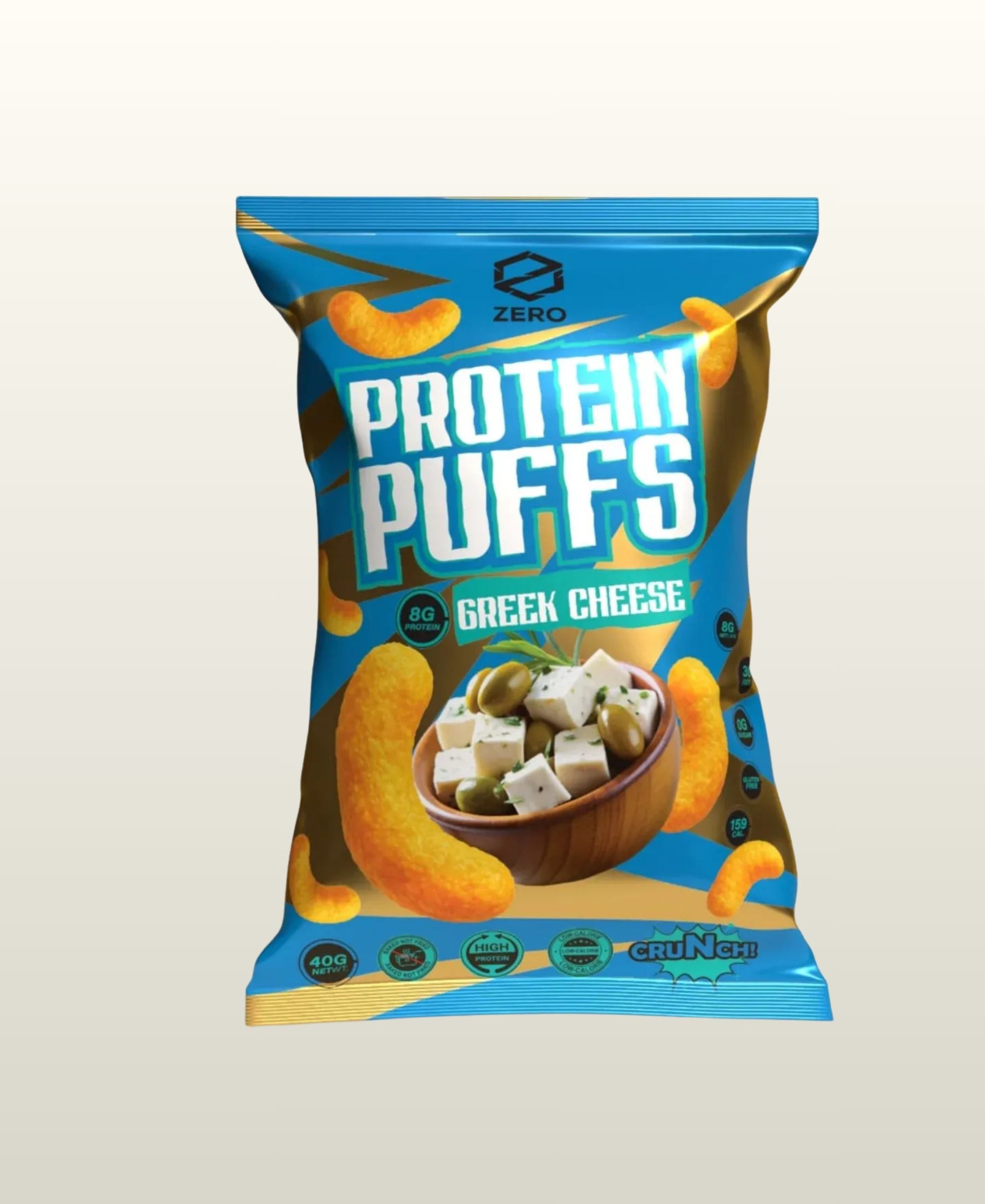 Zero Protein Puffs Greek Cheese 40G